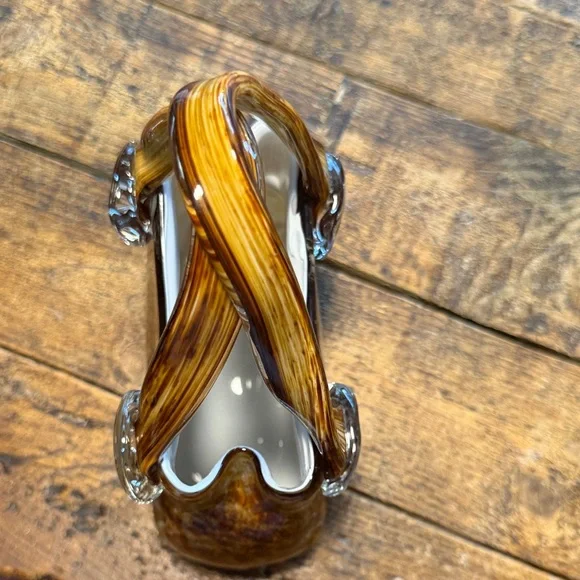 Murano esque glass purse- beautiful tortoise patterns - Picture 3 of 5